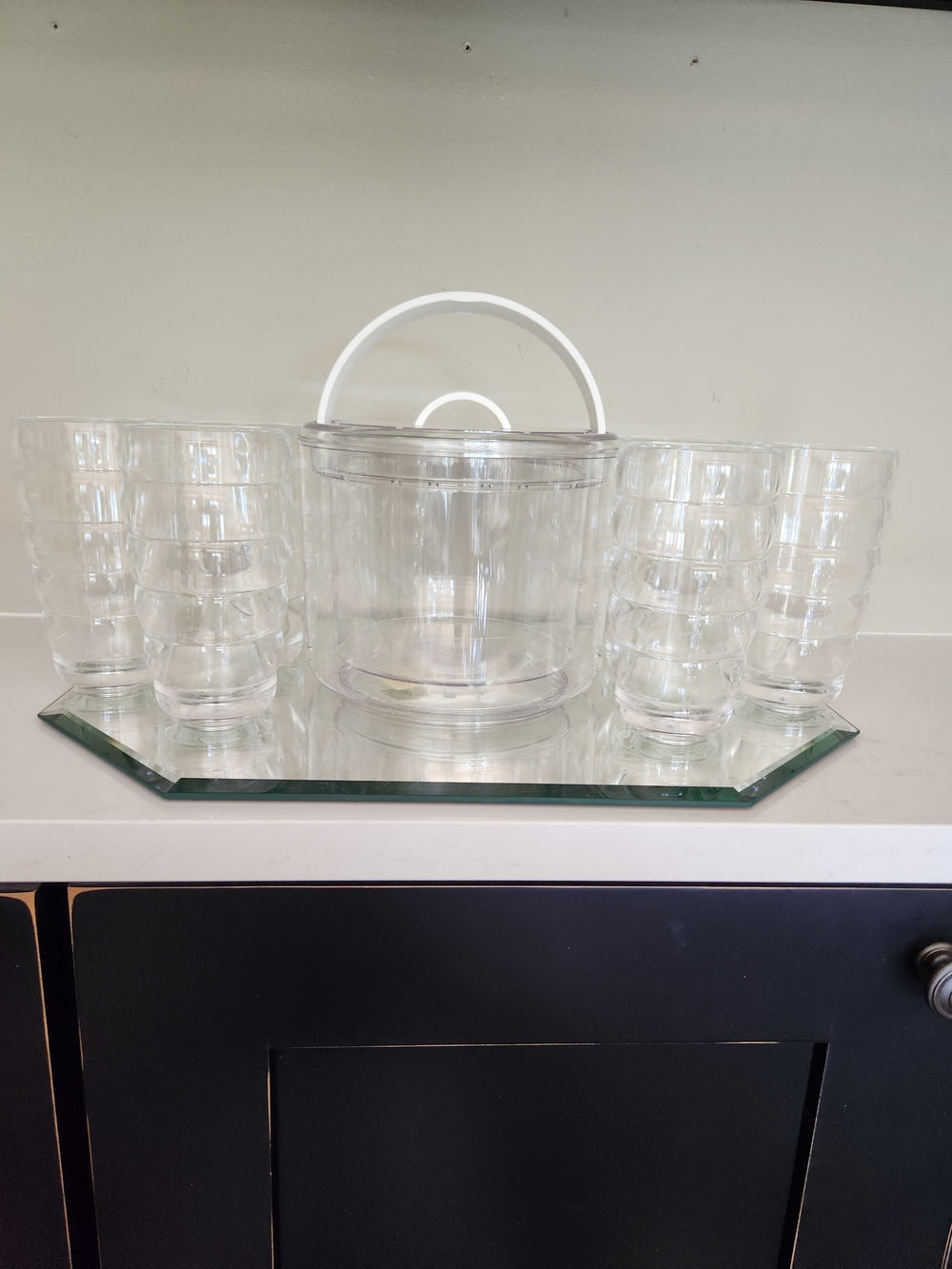 Bodum Clear Acrylic Ice Bucket and Tumbler Bar Set